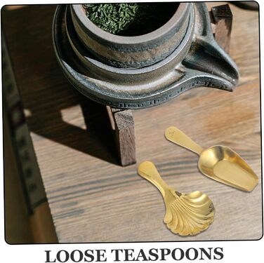 Cabilock 6-Piece Brass Scoop Spoons, Small Brass Shovels, Bath Salt Scoop, Bean Accessories, Glass Bathroom Counter Organizer, Mini Accessories, Individual Popcorn Measuring Cups, Scoop
