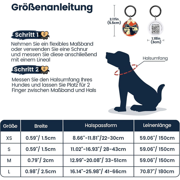 Набір повідка та нашийника для собак, регульований, чорний, S (28–43 см, 1.5 м)