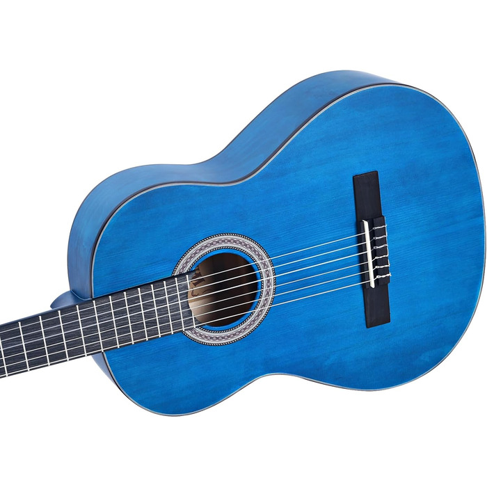 Класична гітара Winzz 4/4 для дорослих, 39 дюймів, синього кольору - ідеальна для початківців