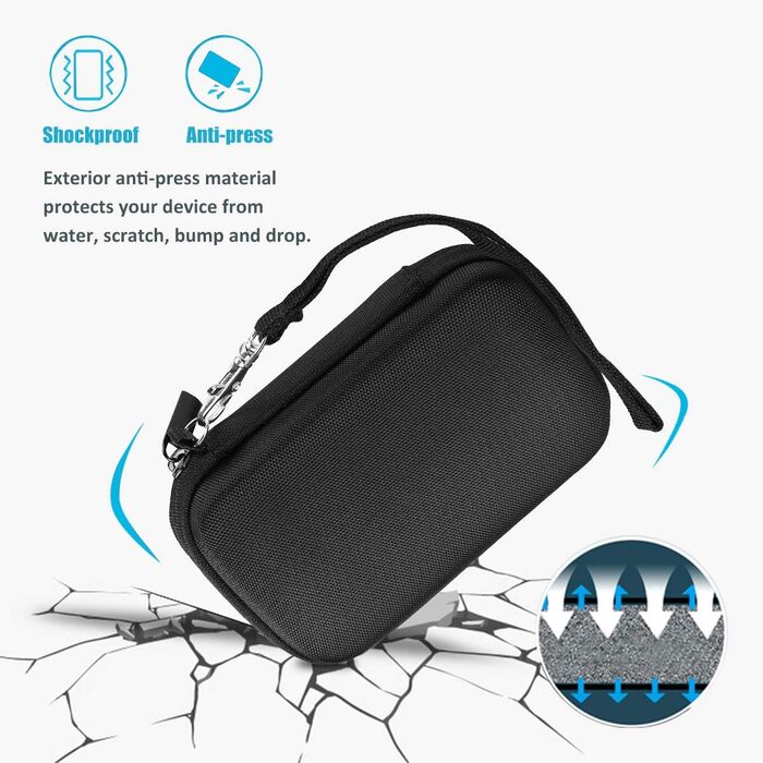 Чохол для SSD накопичувачів ProCase: SanDisk Extreme PRO/Portable SSD, Crucial X8 Portable SSD (Чорний)