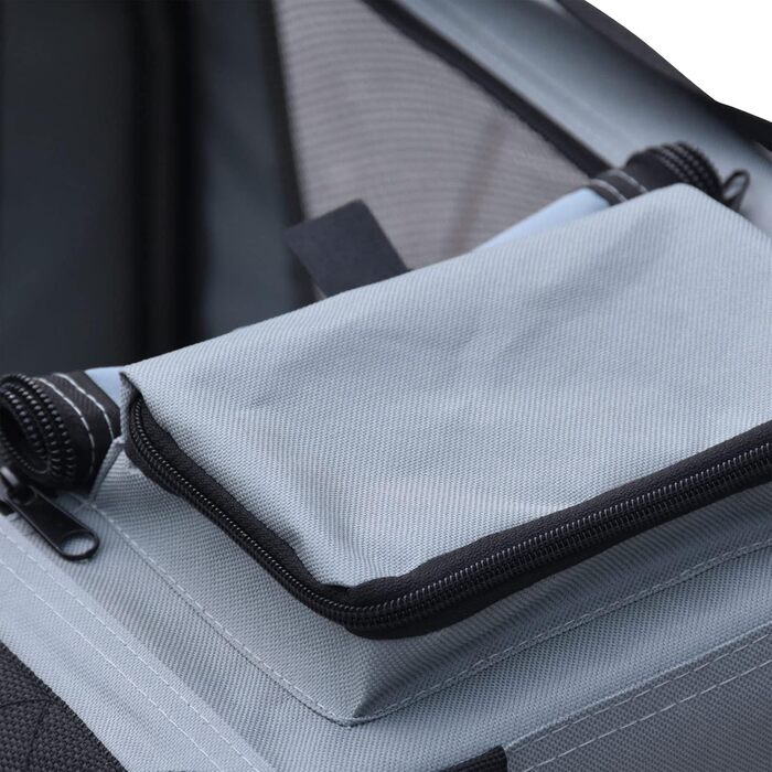 Складана переносна переносна коробка для собак та котів Fudajo, сіра, розмір S (50x35x35 см)