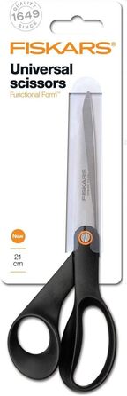 Універсальні ножиці Fiskars Functional Form 21 см, сталь/пластик, чорні