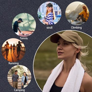 3 бейсболки для чоловіків та жінок, регульовані, бавовна, бейсболка, вінтаж, унісекс, сонцезахисний капелюх, спортивна кепка для активного відпочинку, подорожей (55-60, чорний, світло-сірий, хакі)