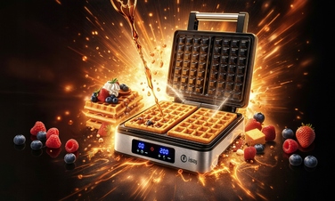 Вафельниця ISAJ 3024, 2200 Вт, срібляста