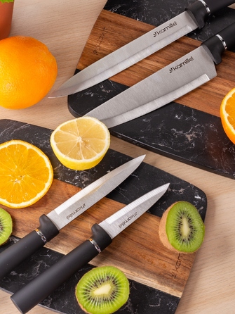 Набір ножів у підставці Kamille, 5 предметів