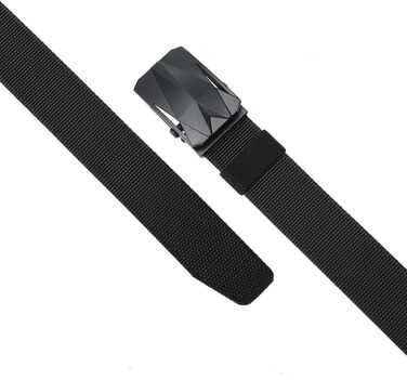Чоловічий тактичний ремінь з нейлону, велика ширина, автоматична пряжка без отворів. Чорний, 110-200 см (для талії 166-175 см). У подарунковій коробці.