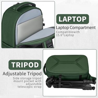 Армійський рюкзак для фотокамери з відділенням для ноутбука 15.6