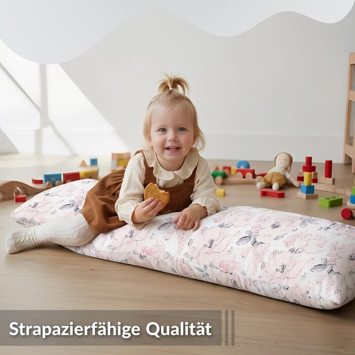 Подушка для вагітних Totsy Baby біла з зірками 40x145 см, подушка для сну та годування, Oeko-Tex