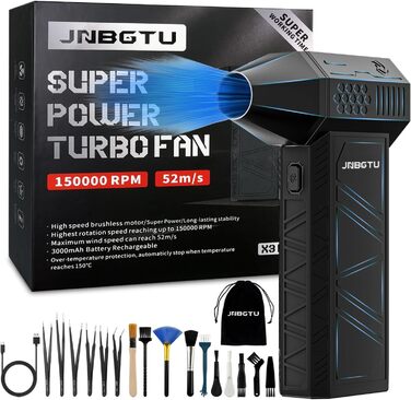 Пилосос для чищення повітрям JNBGTU X3 PRO: для ПК, клавіатури, авто, дивану, замість балончика з повітрям