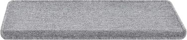 Набори килимків на сходи [en.casa], 15 шт., 65 x 24 см, сірий, самоклеючі