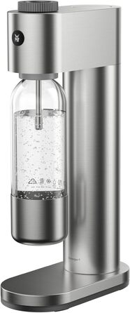 WMF Element One: Автоматичний содовий апарат з нержавіючої сталі, 3 рівні газування, лава (срібний) – для приготування газованої води вдома