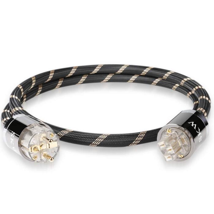 Hi-End мережевий кабель SKW Audiophile Schuko, силовий кабель живлення для сабвуфера, підсилювача, AV/DV систем (3м, чорний)