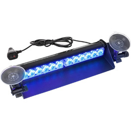 Світлодіодна мигалка ROUTEKING 35,6 см, синя, 12 LED, 9 режимів, стробоскоп для авто і вантажівок, висока інтенсивність, 12-24V, з присосками на лобове скло