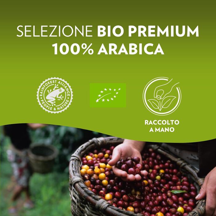 Lavazza, A Modo Mio Tiny Eco Green Coffee Machine with 64 assorted capsules, espresso machine made from recycled plastic, 1450 W, 220-240 V, 50/60 Hz, 0.6 Liter