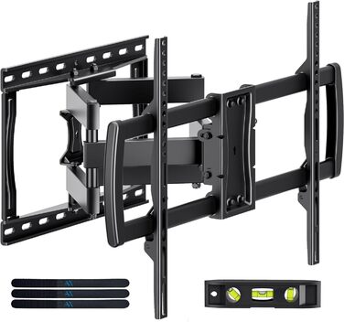 Adjustable TV Wall Mount for LED, LCD, OLED, and Plasma TVs - 26-65 Inch, Up to 50kg, VESA 400x400mm, Black