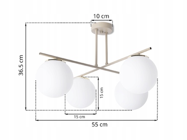 Підвісна лампа Light Home MODENA, 4 цоколі E14