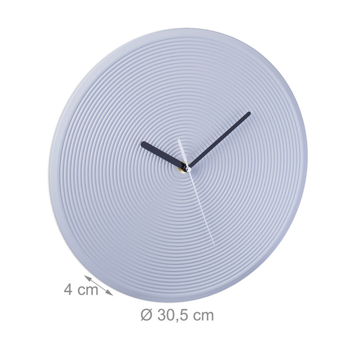 Relaxdays Gray Wall Clock without Numbers