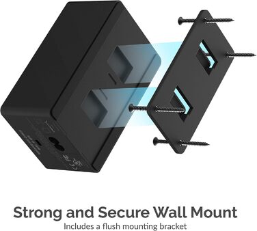 Зарядний пристрій Sabrent USB 60W 10 портів, станція швидкої зарядки з мережею для MacBook, USB-C ноутбуків, iPhone, Samsung Galaxy (AX-TPCS)