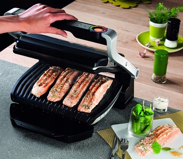 Електричний контактний гриль Tefal OptiGrill GC705D16, сріблястий/сірий, 2000 Вт
