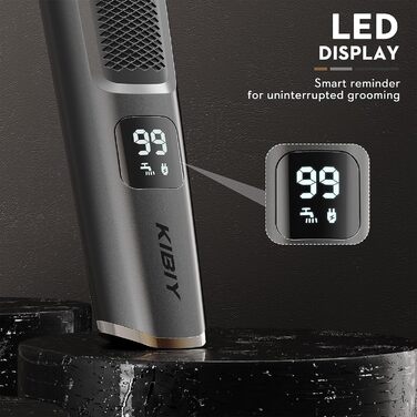 Електричний триммер для тіла чоловічий Kibiy з LED-дисплеєм та IPX7 водозахистом