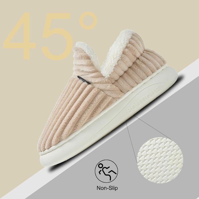 Тапочки домашні Donpapa для жінок та чоловіків, зимові, теплі, з плюшем та кордурою, закриті, з пам'яттю, антиковзаючі, для дому та вулиці, 38/39 EU, хакі