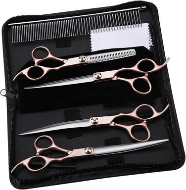 Ножиці для собак Geib - розріджуючі, ліва рука, набір 22 шт. Професійний набір для грумінгу