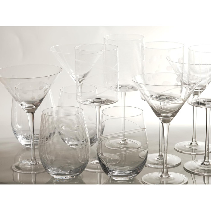 Набір келихів для Мартіні Martini, 4 шт., ручна робота, преміум кришталь, для коктейлів (Мартіні, Космополітен, Манхеттен) - 10oz
