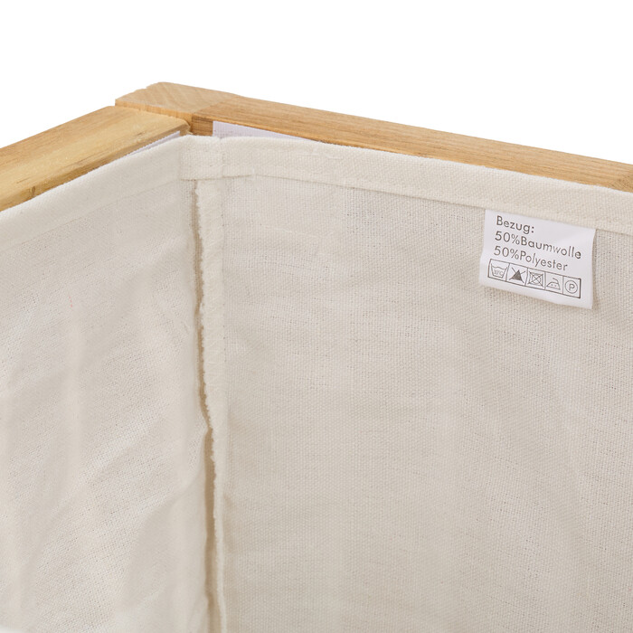 Relaxdays laundry hamper made of walnut wood with seating