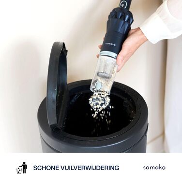 Samako Акумуляторний пилосос NanoDetect Pro 13.5 кПа з LED-дисплеєм, ультралегкий (0.85 кг), HEPA-фільтр, для дому, авто та дивана, 120 Вт
