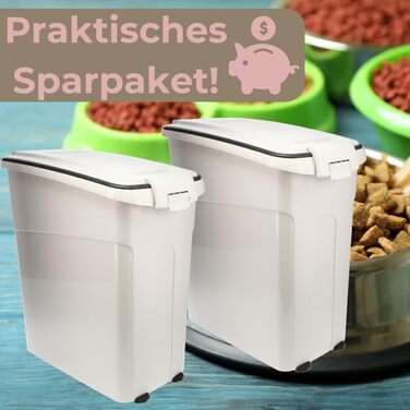 Airtight Food Container with Lid - 54L Pet Food Storage Box for Dog & Horse Dry Food