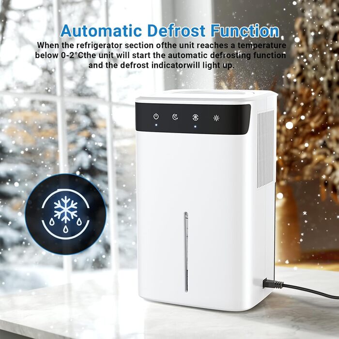 Зволожувач повітря 2600 мл з нічним підсвічуванням, тихий, для спальні, ванної кімнати, шафи та гардеробу