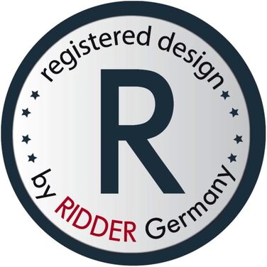 Табурет для ванної RIDDER Assistent A0050301, регульований, білий/чорний, преміум, 57x32x47-51 см