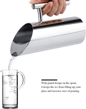 35 oz Water Carafe Pitcher Stainless Steel Water Jug Pitcher for Home Office Hotel Cold Water Iced Tea Wine (1L)