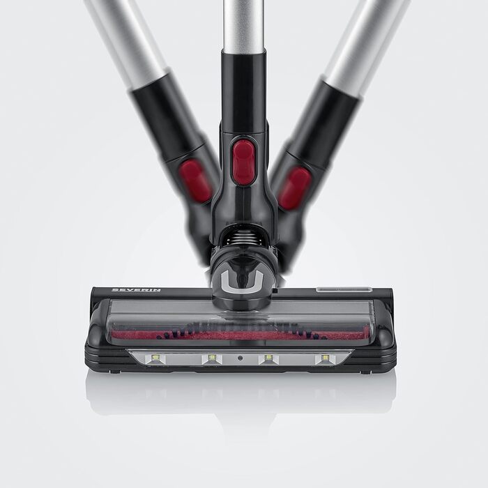 Бездротовий акумуляторний пилосос SEVERIN HV 7166 (Чорний): 60 хв роботи, 2-в-1, для тварин, легкий, без мішка, 400 Вт