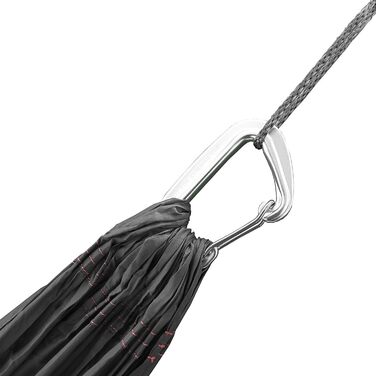 Гамак Outdoor Vitals Ultraleichte (Антрацит, Single Plus) з кріпленнями: Whoopie Sling, ременями для дерев та сумкою