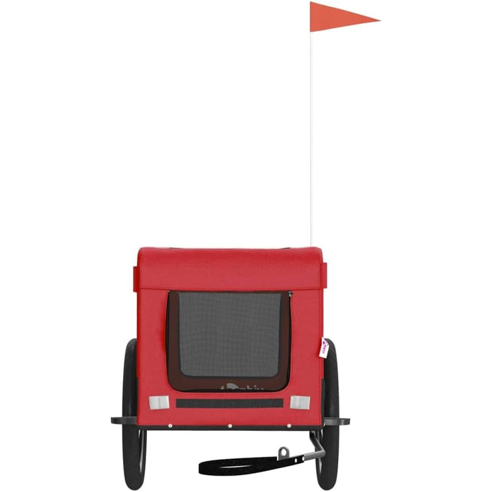 Причіп для велосипеда VidaXL для собак, 68.5 x 135 x 73.5 см, червоний