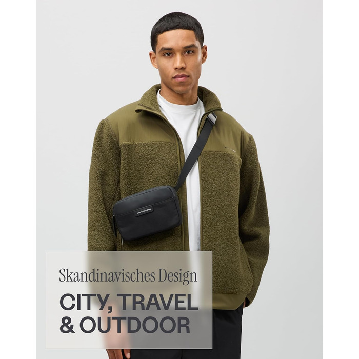 Kapten & Son Bauchtasche Bergen: жіноча/чоловіча сумка через плече, 0.8 л, м'ятний колір, для подорожей та міста