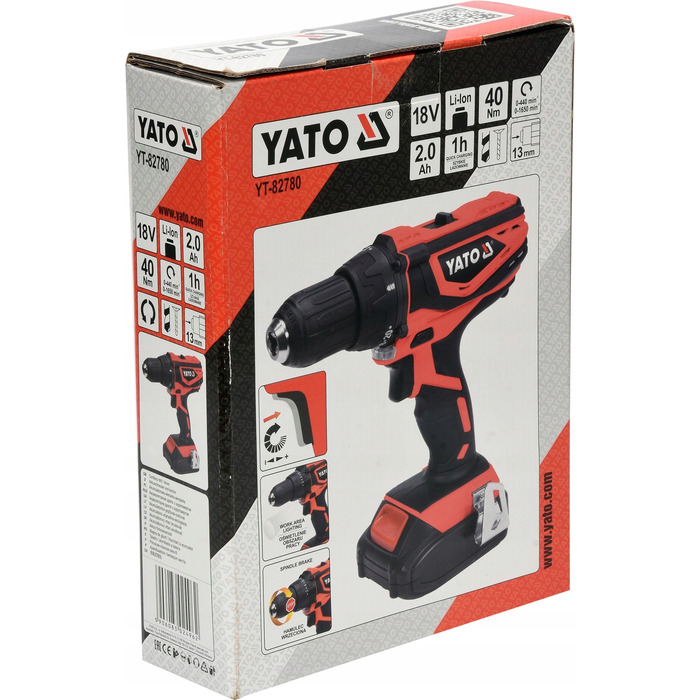 Акумуляторна шуруповерт Yato 18 V YT-82780