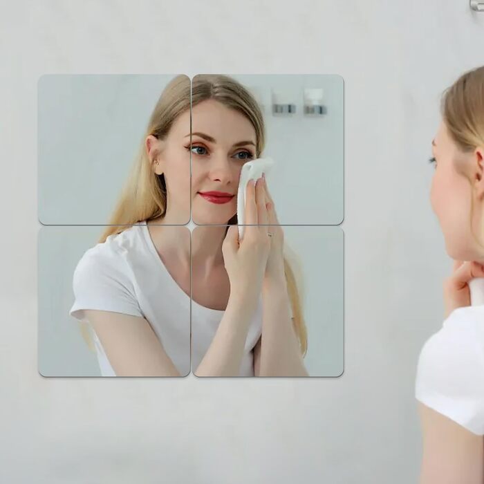 Дзеркала самоклеючі, 30 x 40 см, 6 шт. - гнучкі акрилові дзеркала для стін та шаф