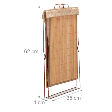 Relaxdays Laundry Basket Bamboo with Frame
