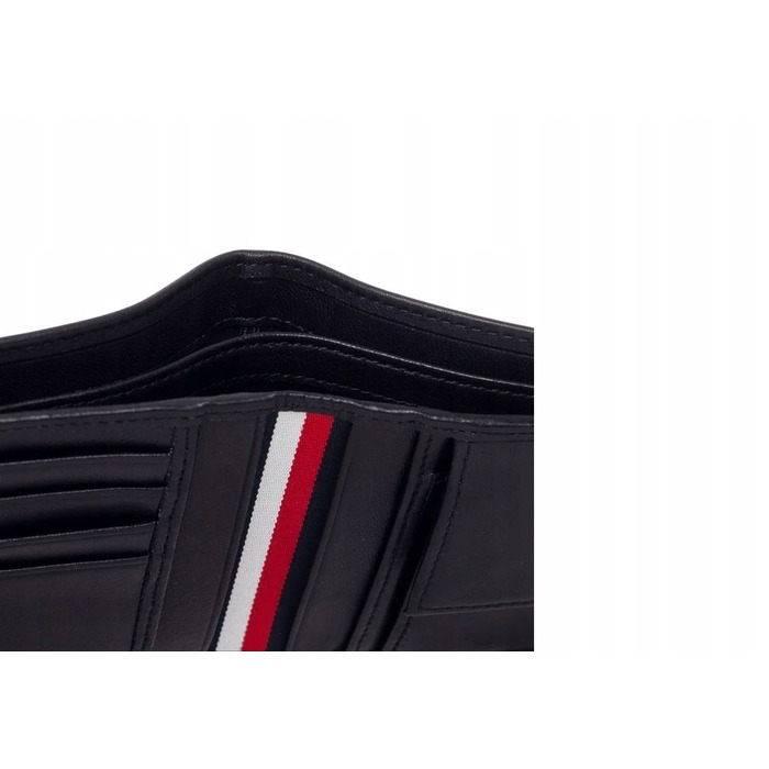 Чоловічий гаманець Tommy Hilfiger із натуральної зернистої шкіри, чорний