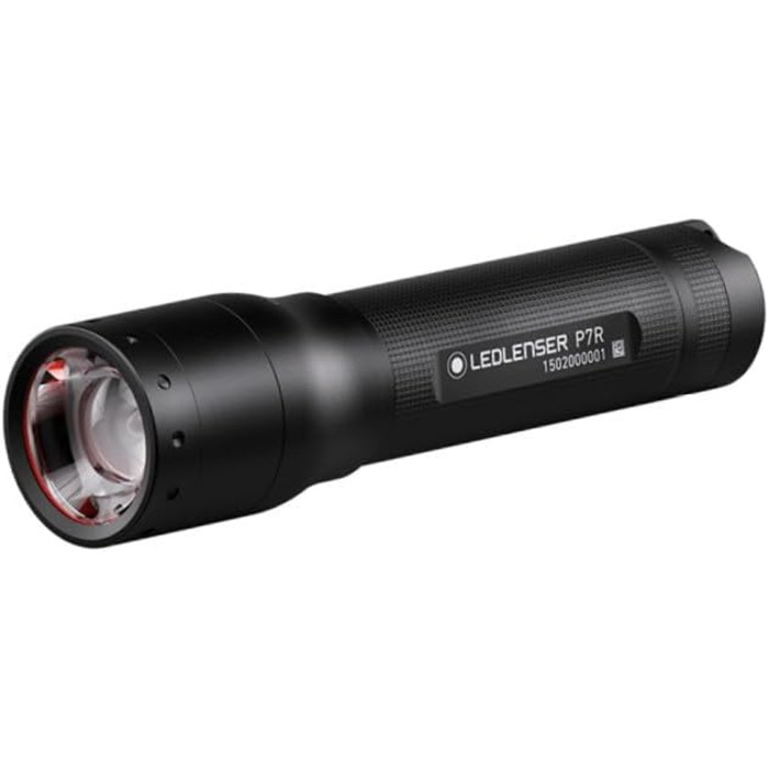 Ліхтарик Ledlenser P7R LED, акумуляторний, фокусування, 1000 люмен, 210 м, 40 годин, чорний