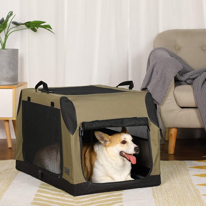 PETSFIT: Транспортна переноска для собак, авто, складана, армійний зелений