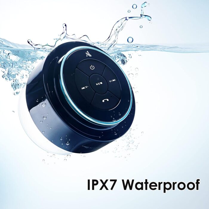 Xleader Shower Bluetooth Speaker Small Music Box, Waterproof Bluetooth Speaker with Suction Cup, Shower Speaker Electronics Gifts Music Box for Girls Boys Men Women
