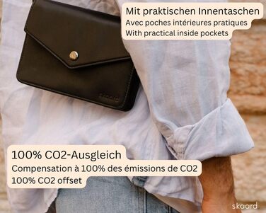 Сумка-бананка Skaard з екошкіри чорного кольору – 3-в-1 (crossbody, на пояс, унісекс) з регульованим ремінцем