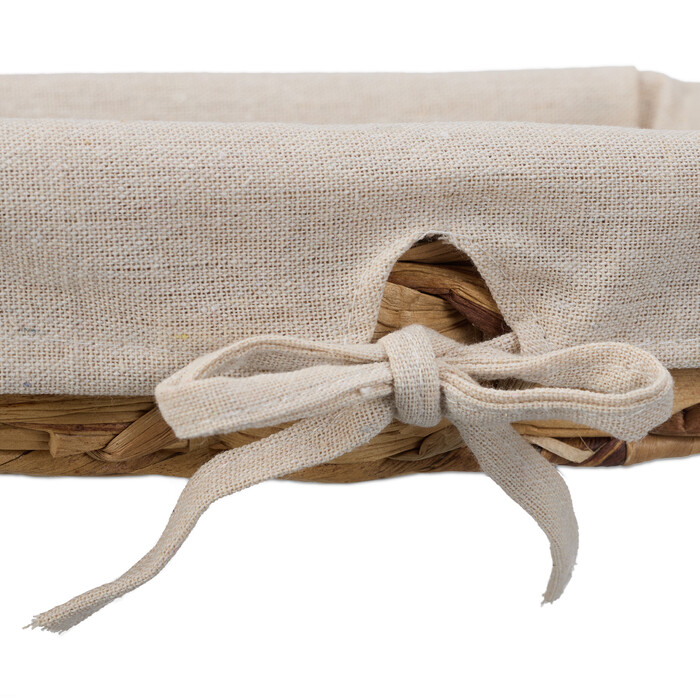 Relaxdays Set of 3 Bread Baskets with Fabric Insert