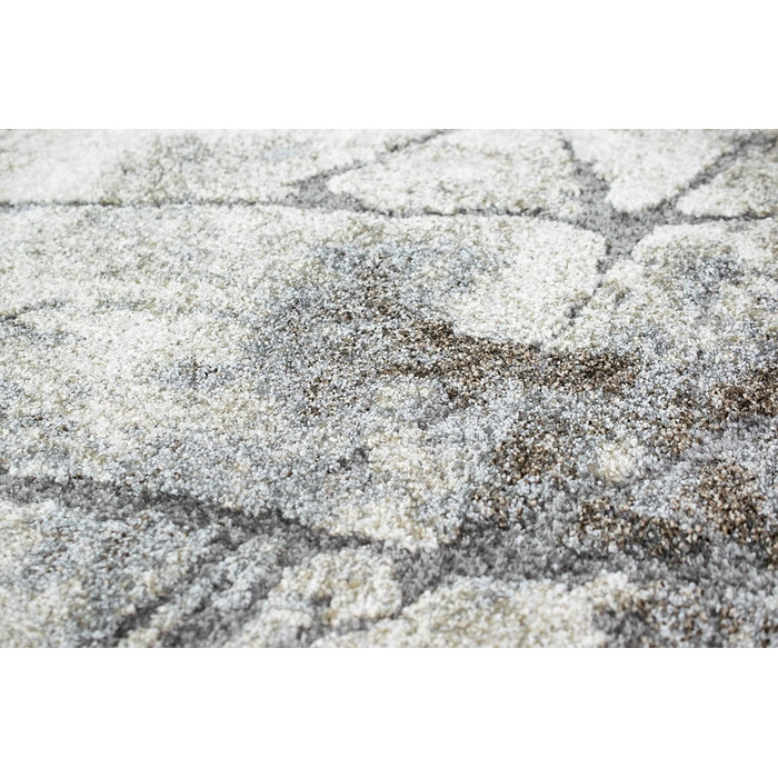 Carpet Dream DESIGNER CARPET Living Room Abstract Natural Tones Anthracite Gray Cream Beige Size 120x170 cm