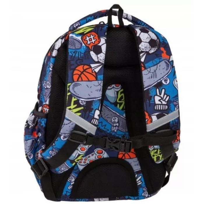Багатовідсіковий шкільний рюкзак CoolPack, чорний, багатоколірний, 19 л