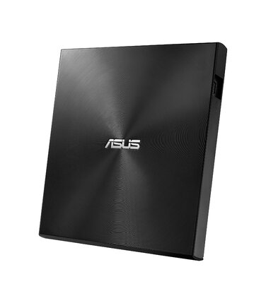 Зовнішній DVD-записувач Asus ZenDrive U9M з інтерфейсом USB-C та USB-A, чорний