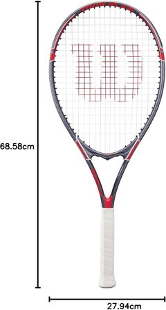 Тенісний ракетка Wilson Tour Slam для дорослих. Розмір ручки 3 - 4 3/8' зелено/чорна (Grip Size 3 - 4 3/8', червона / сіра)